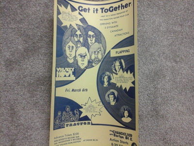 A vintage 1969 Whiskey Howl Poster playing at the Hamilton Water Polo Club March 6. Other bands play...