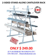 CANTILEVER RACKING IN STOCK. 2 SIDED STAND ALONE CANTILEVER RACK