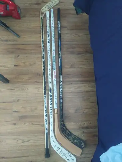 Signed Junior hockey sticks including Generals, View more