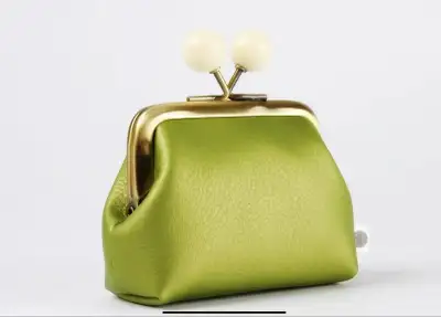 Extraordinary faux leather little green change purse coin purse, View more