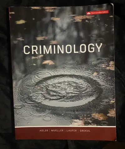 Criminology Third Canadian Edition Textbook, View more