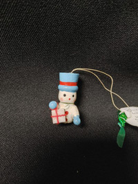 Vintage Mini Wooden Snowman