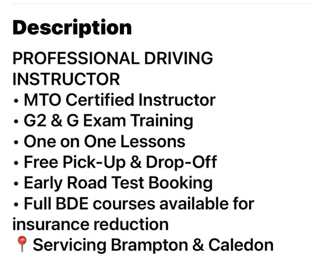 DRIVING INSTRUCTER in Other in Mississauga / Peel Region - Image 2