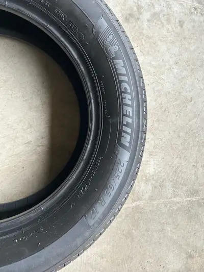 Hello, Tires removed from brand new car. I just drove from dealer to costco. New 4 tires Michelin Pr...