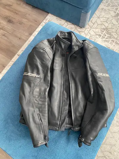 Suomy leather motorcycle jacket, View more