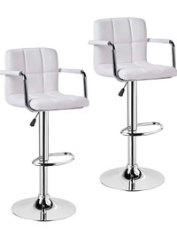 White Brand New adjustable bar stools