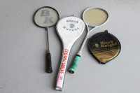 Wilson & Dunlop tennis rackets and Black Knightht Squash Rackets
