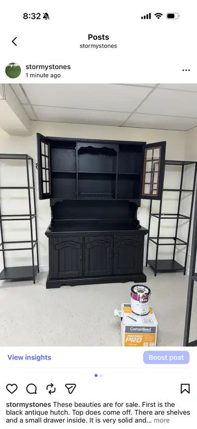 2 antique hutches for sale, View more