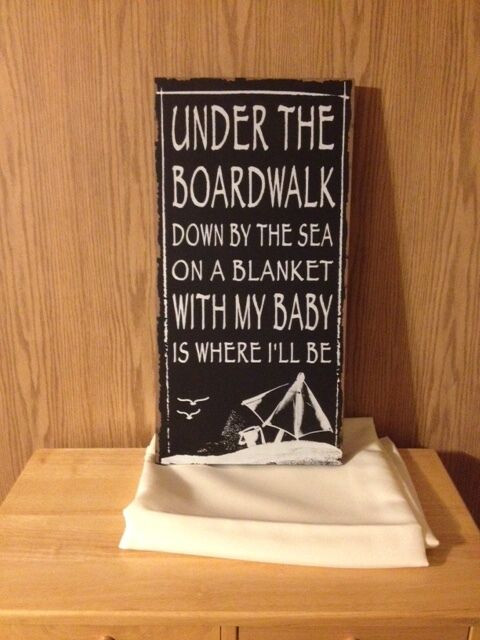 'Rustic-Chic' Wooden "Down by the Boardwalk' Plaque ~ New in Other in Nanaimo - Image 2