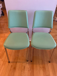 Green Vintage/ Retro chairs  