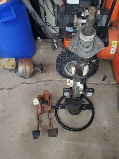 1982 to 92 camaro hydraulic clutch pedals with a tilt manual transmission steering column. Have key...
