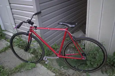 Custom Fuji Feather Single Speed Bike in Red Size Medium, View more