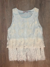 *Like New!!* Stampede Western Lace and Fringe Shirts