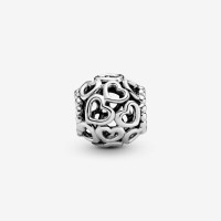 Authentic Pandora Charm - 925 Sterling Silver - Hearts All Over
