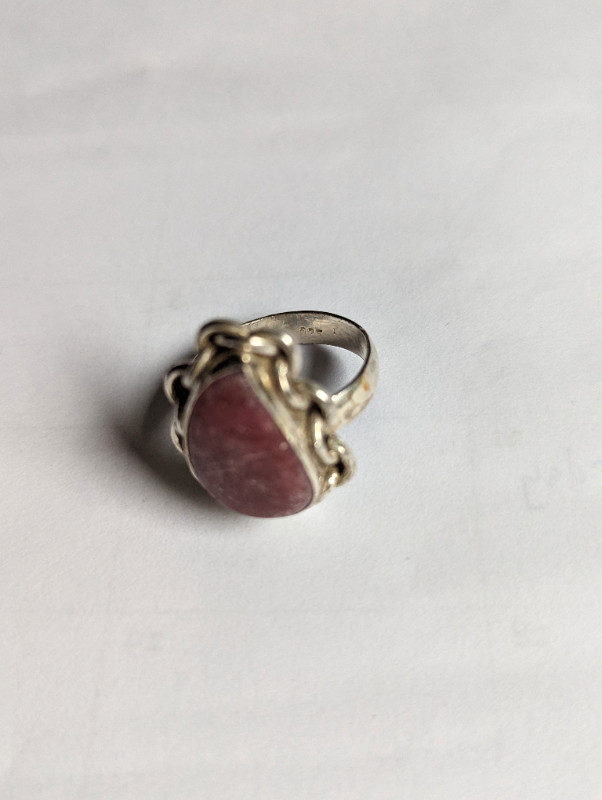 925 silver pink stone water drop off ring in Jewellery & Watches in Guelph - Image 2