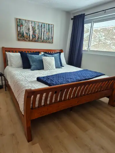 King size bed frame/box springs, View more