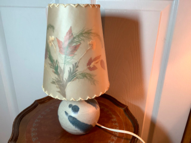 #5 Dornbusch Lamp w Parchment Shade & Blue/White Pottery Base  in Indoor Lighting & Fans in Belleville - Image 4