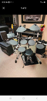 Yamaha Electric drums, speaker and amp