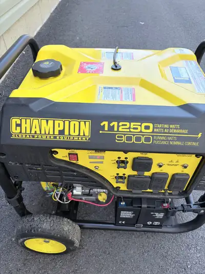 Whole home generator system. NEVER USED. Champion 9000 running/11250 starting Watts generator with G...