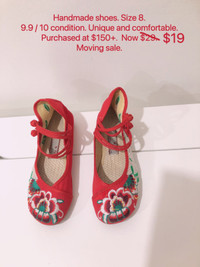 Hand-made girls / lady flats, unique & comfy. Great deal