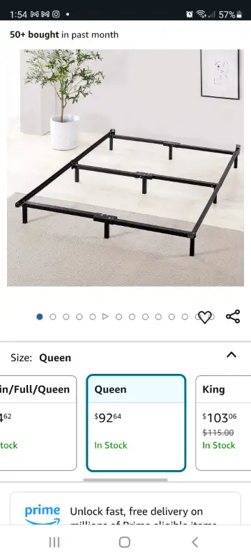 Queen Bed Frame, metal, new. Pickup: Wardan / Finch, Scarborough
