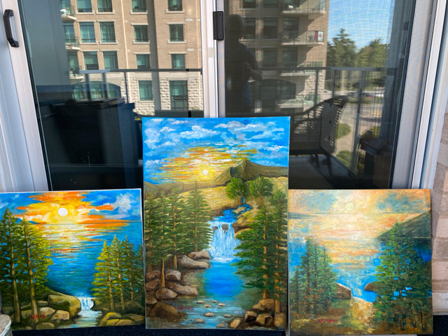art paintings ( Three original) in Arts & Collectibles in Ottawa