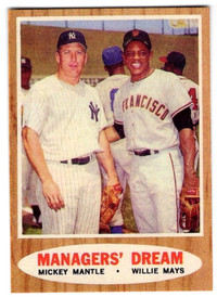 Mickey Mantle / Willie Mays 1962 Topps Managers Dream #18 MINT
