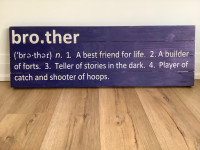 Pottery Barn Brother sign
