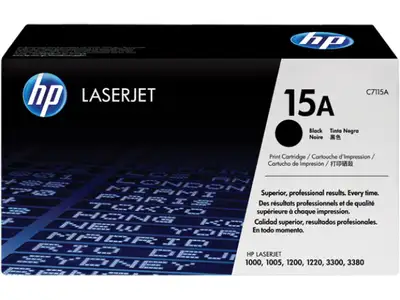 HP C7115A (15A) Black Toner Cartridge, View more