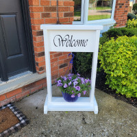 Rustic Welcome Stand