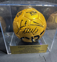 Cristiano Ronaldo Autographed CR7 Ball in display case 