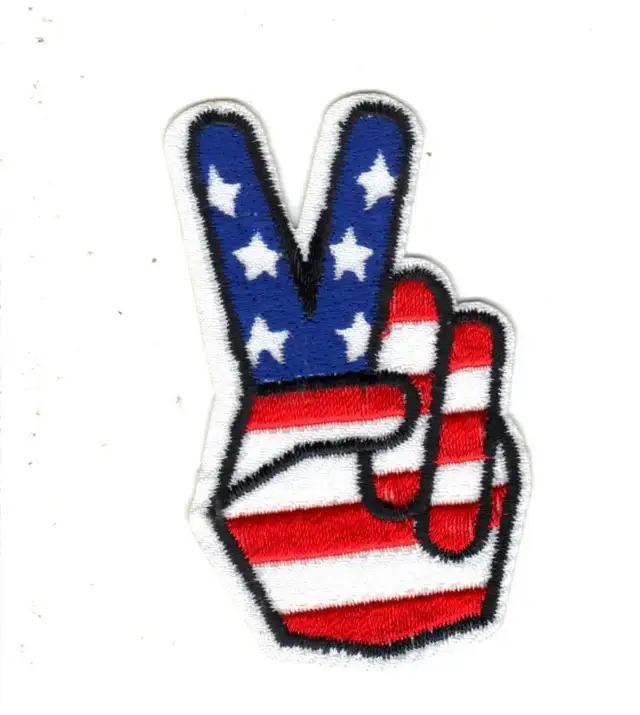 ÉCUSSON PAIX PEACE VICTORY AMERICA USA FLAG BIKER PATCH BADGE in Hobbies & Crafts in Laval / North Shore - Image 2