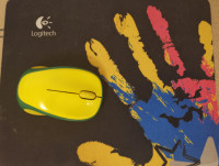 Logitech Wireless Mouse and Mouse Pad. USB Port Hubs