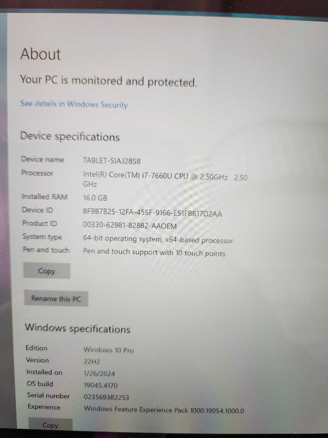 Microsoft Surface 5 pro 16gb 512gb ssd in iPads & Tablets in Markham / York Region - Image 2