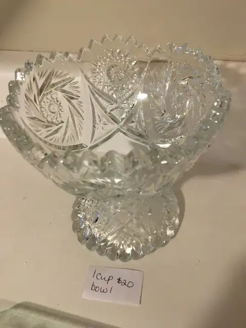 Crystal bowl dish $20 + more