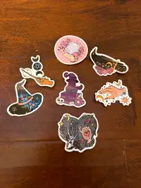 Lot of 7 Witchy Stickers