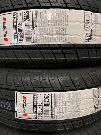 New pair of 185 60 15 uniroyal tiger paw all season tires. Tires are brand new never been mounted or...
