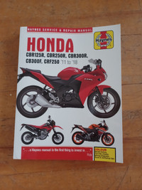 Haynes Honda CBR125-300, CRF250 Service Manual