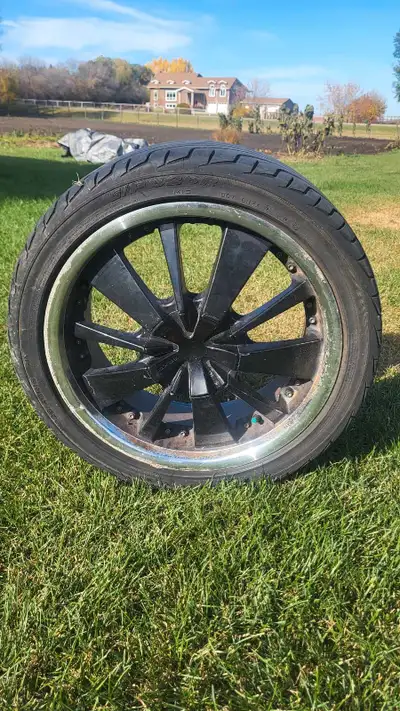 I'm selling 4 tires with a stylish black rim, perfect for adding some flair to your ride! The tire s...
