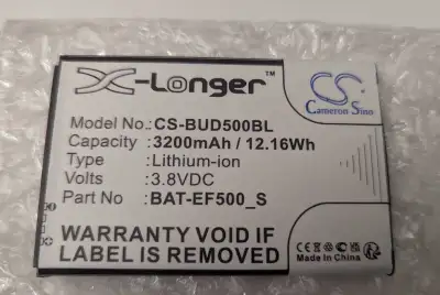 Bluebird EF500 EF500R EF501 EF501R Barcode Replacement Battery, View more
