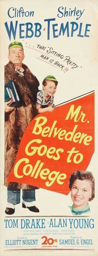 1949 Shirley Temple Movie Poster Mr. Belvedere Goes to College