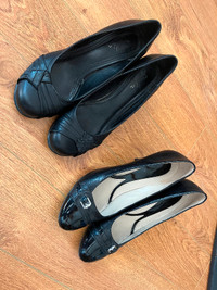 Ladies leather dress shoes. Size 9