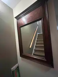 Wood-framed Mirror