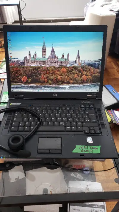 Hp Compaq laptop computer nx7400 windows 10 wifi youtube T2400, View more