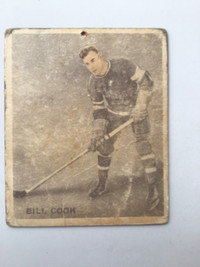 BILL COOK …. 1933-34 Ice Kings …. ROOKIE CARD …. poor condition