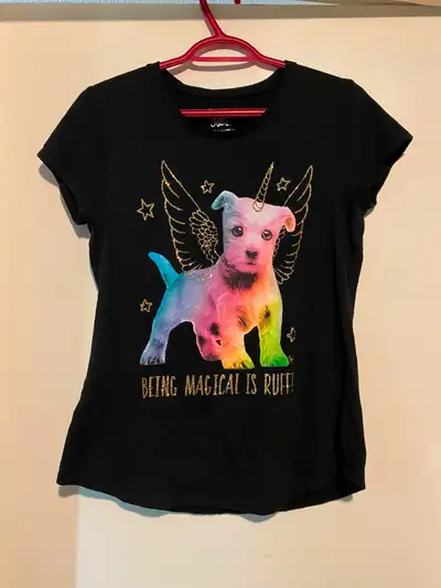 JUSTICE GIRLS YOUTH 18-20 NWOT DOG UNICORN TEE, View more