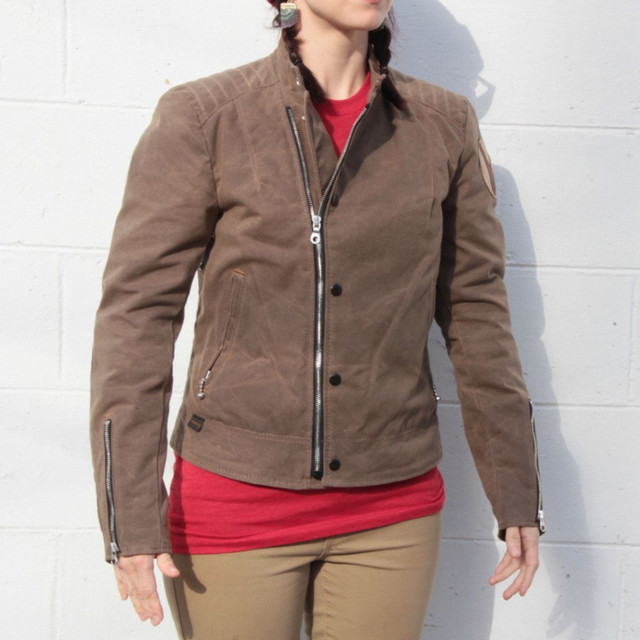 VANSON Womens Mota Waxed Canvas Motorcycle Jacket in Motorcycle Parts & Accessories in City of Toronto