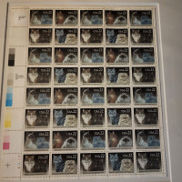 1988 UNCUT SHEET OF 40 US "CAT" STAMPS