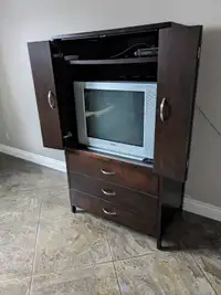 Sony TV and Cabinet