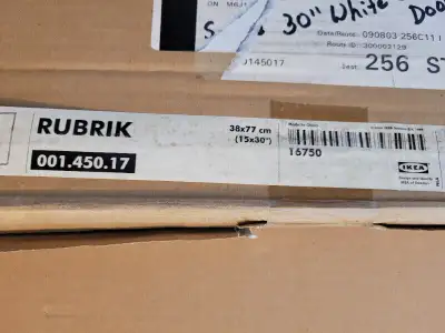BRAND NEW IKEA Rubrik White Glass Kitchen Cabinet Doors, View more